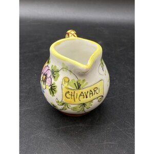 Chiavari Handpainted Italian Small Ceramic Creamer Deruta Fima Pottery Italy